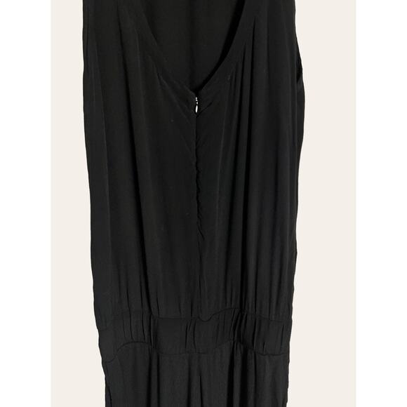 Monrow Black Crepe Basic Scoop Neck Sleeveless Jumpsuit Size Medium - Picture 7 of 11